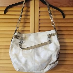 Coach Jacquard Fabric Hobo Bag